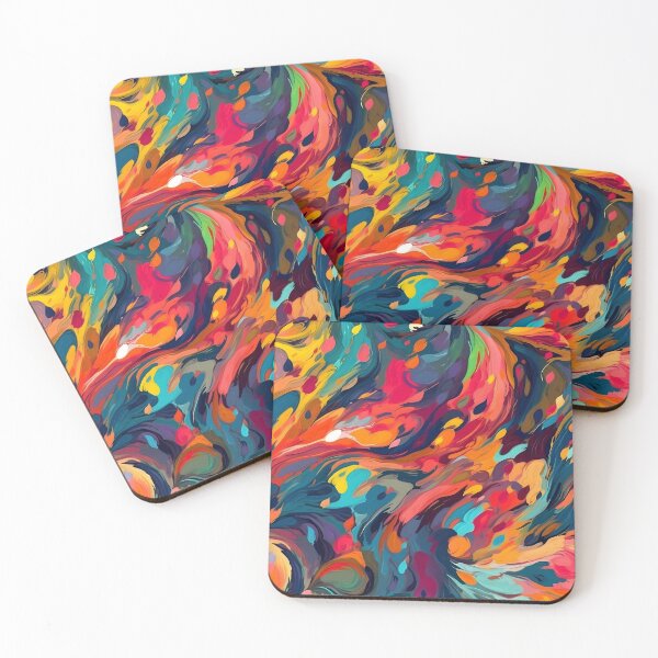 Item preview, Vibrant abstract art tiling pattern designed and sold by paulstamp.