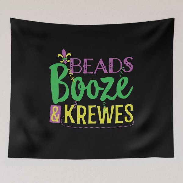 Item preview, Beads Booze & Krewes Mardi Gras Drinking Party  designed and sold by BUBLTEES.