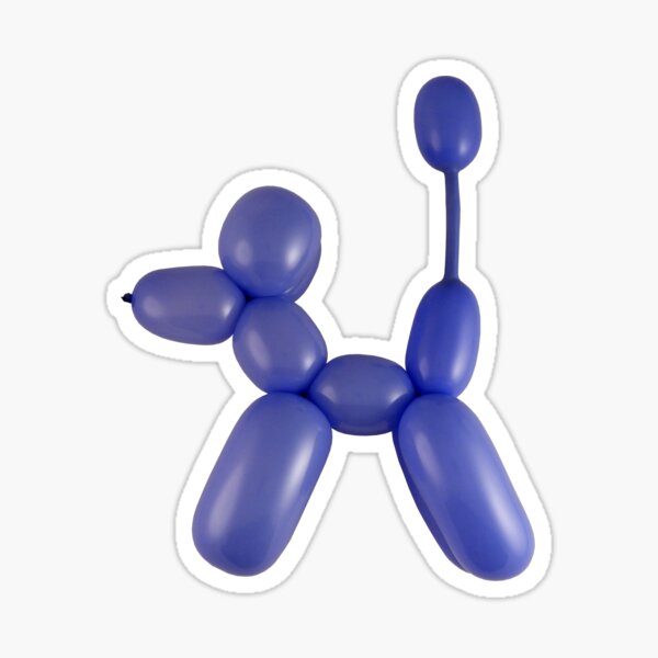 Blue Balloon Dog Sticker