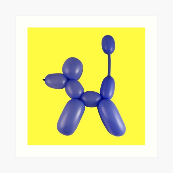 Blue Balloon Dog Art Print