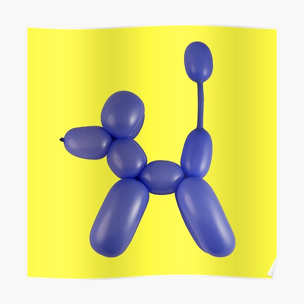 Blue Balloon Dog Poster