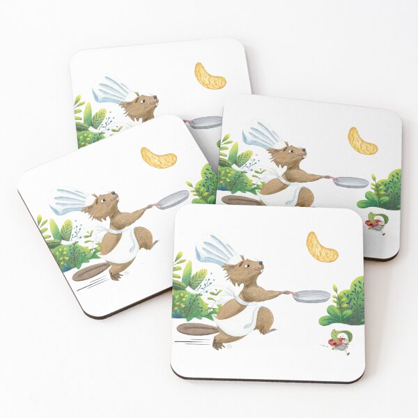 Item preview, beaver making pancakes designed and sold by Iris Créa.