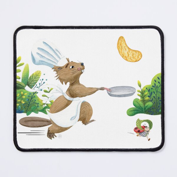 Item preview, beaver making pancakes designed and sold by Iris Créa.