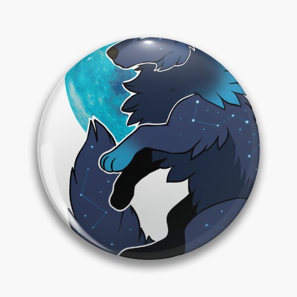 Item preview, Moon wolf (blue) designed and sold by RallraxAuri.