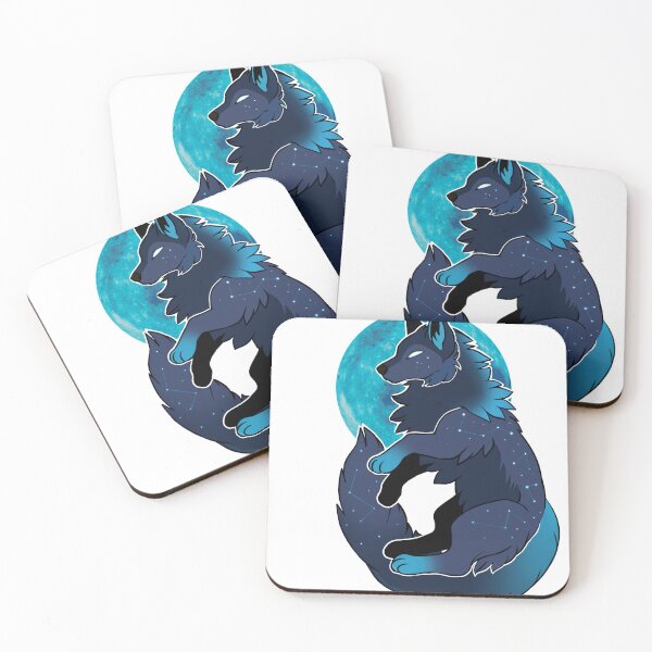 Item preview, Moon wolf (blue) designed and sold by RallraxAuri.