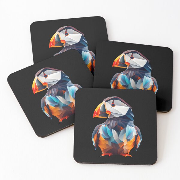 Item preview, Abstract Puffin Art: A Colorful Twist on Wildlife Imagery designed and sold by FiveIntentions.