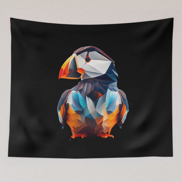 Item preview, Abstract Puffin Art: A Colorful Twist on Wildlife Imagery designed and sold by FiveIntentions.