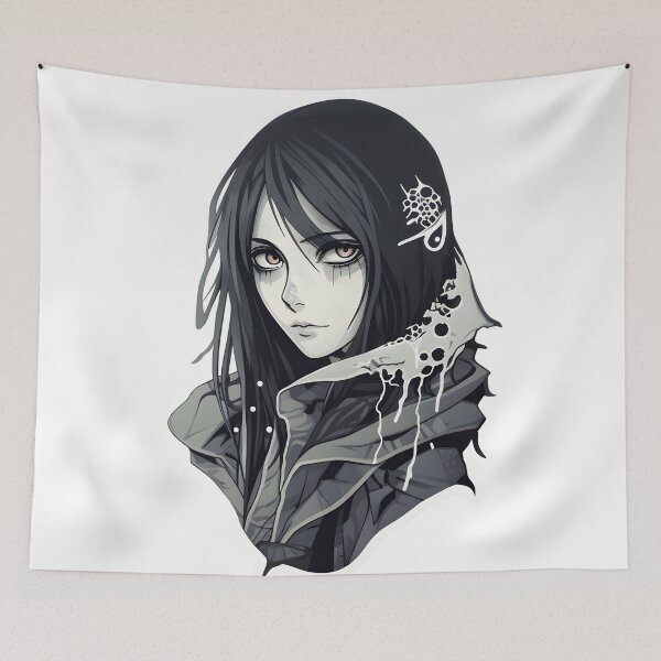 Item preview, Beautiful Gothic Girl Vector Illustration designed and sold by PinkDahlia20.