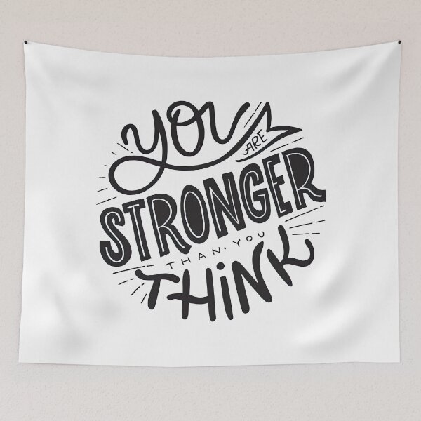 Item preview, You are stronger than you think, Motivational Quote designed and sold by graphic-genie.