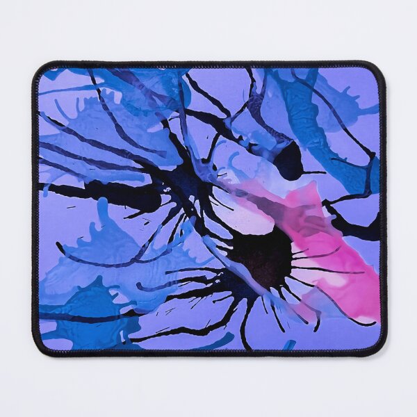Item preview, Periwinkle And Light Coral Abstract Ink Painting designed and sold by Elizabthp.
