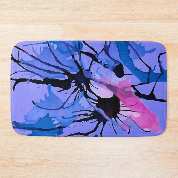 Item preview, Periwinkle And Light Coral Abstract Ink Painting designed and sold by Elizabthp.