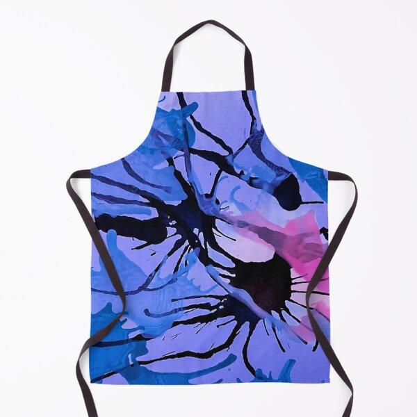 Item preview, Periwinkle And Light Coral Abstract Ink Painting designed and sold by Elizabthp.