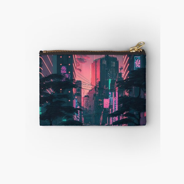 Item preview, Sunset Vibe - Cyberpunk Cityscape Skyline designed and sold by ArkMinted.