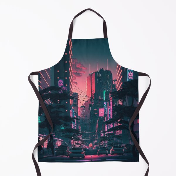 Item preview, Sunset Vibe - Cyberpunk Cityscape Skyline designed and sold by ArkMinted.