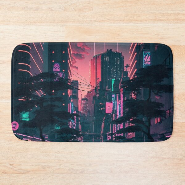 Item preview, Sunset Vibe - Cyberpunk Cityscape Skyline designed and sold by ArkMinted.