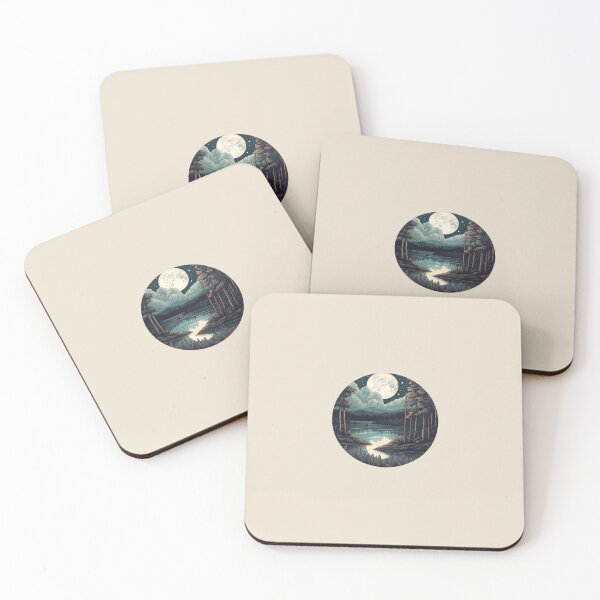 Item preview, Full moon landscape designed and sold by ArtByLuminance.