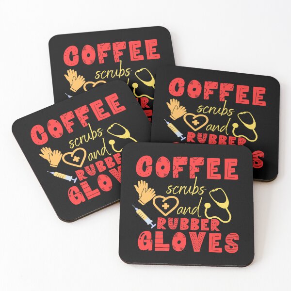 Item preview, Coffee scrubs and rubber gloves. designed and sold by PODgraphics.