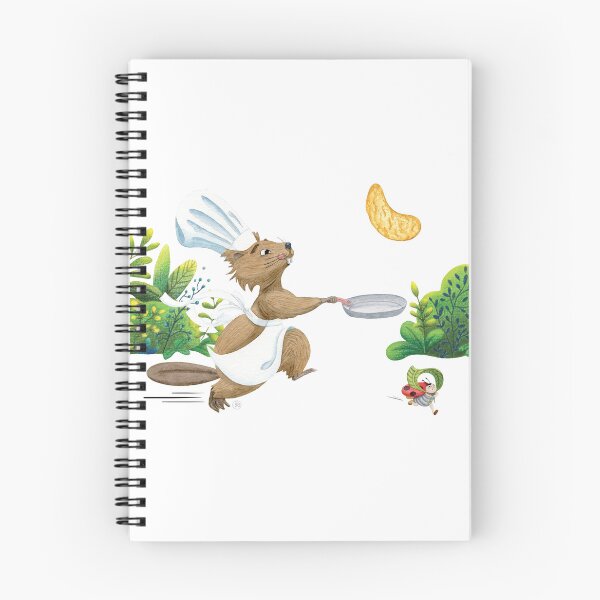 Item preview, beaver making pancakes designed and sold by Iris Créa.