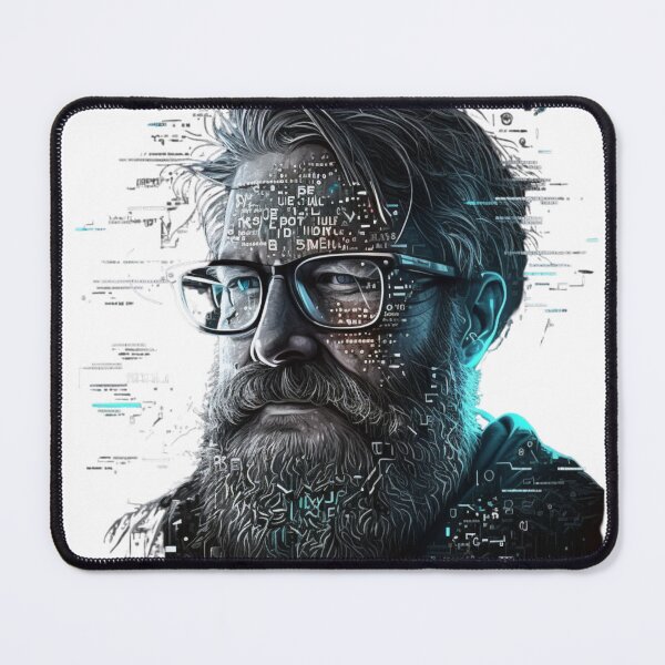 Item preview, A middle-aged programmer with a beard on his face wear designed and sold by Richstd.