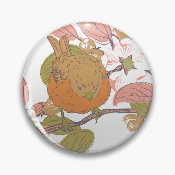 Item preview, Sparrow and Apple Blossom  - white designed and sold by Abigail Bryan.