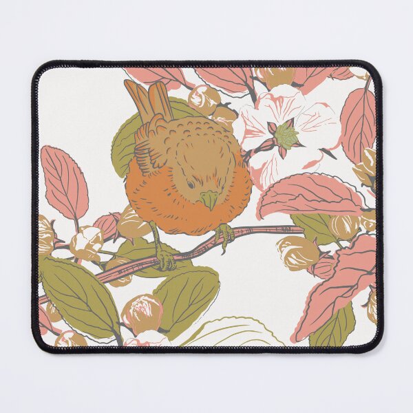 Item preview, Sparrow and Apple Blossom  - white designed and sold by Abigail Bryan.