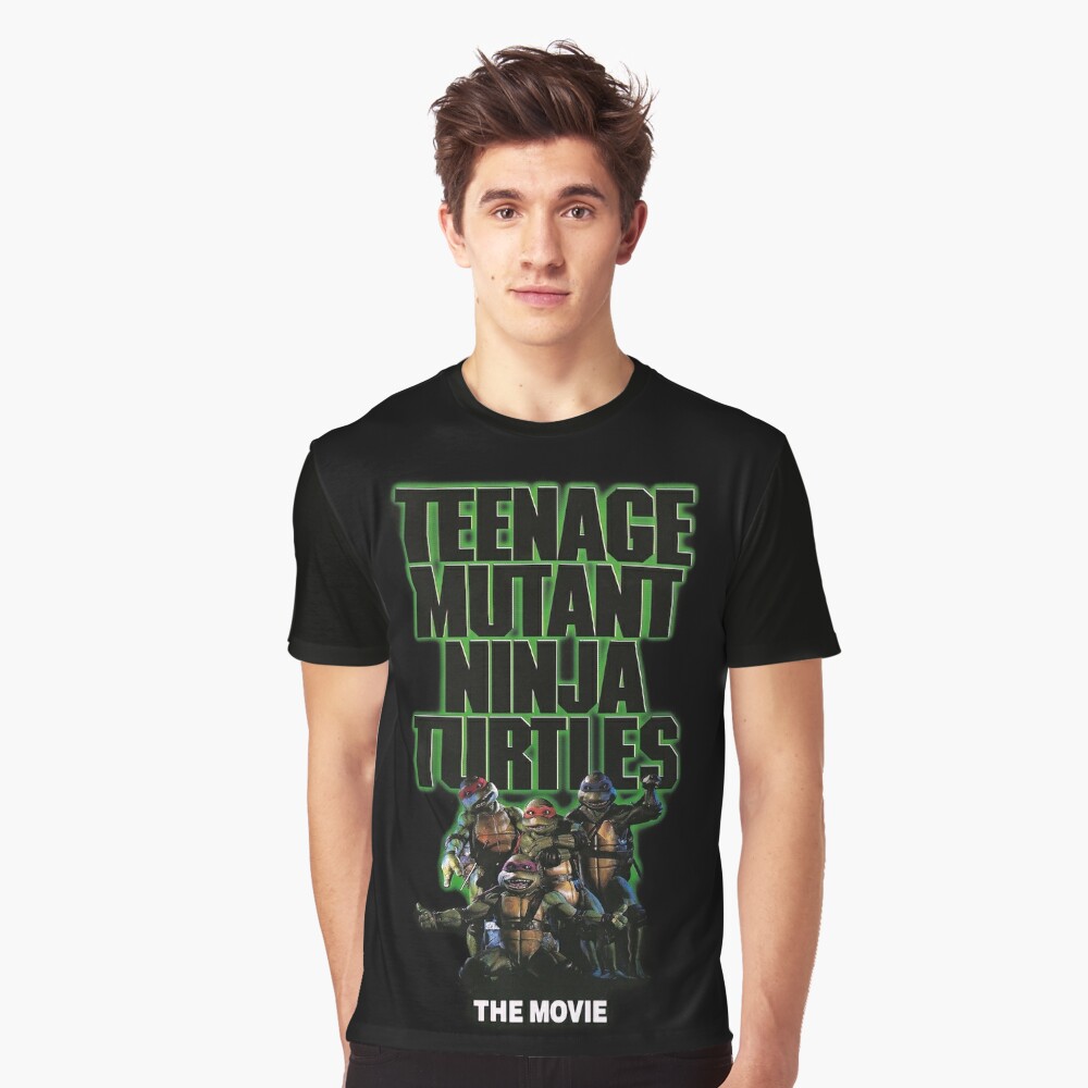 Vtg 1990 Teenage Mutant Ninja Turtles the Movie T-shirt Black 