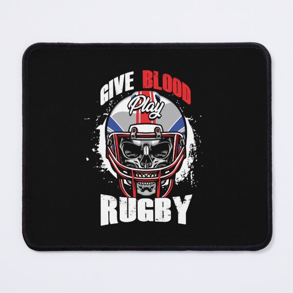 Item preview, give blood play rugby football rugby player skull designed and sold by illustrationow.