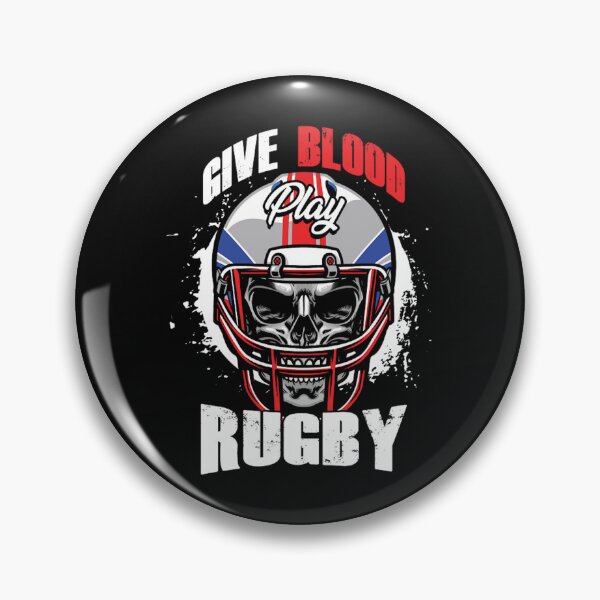 Item preview, give blood play rugby football rugby player skull designed and sold by illustrationow.