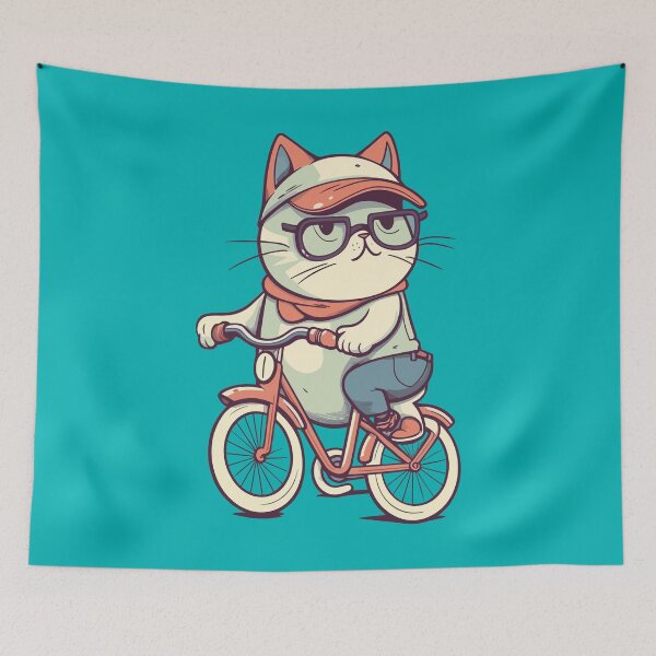Item preview, Cat rides bicycle designed and sold by jordygraph.