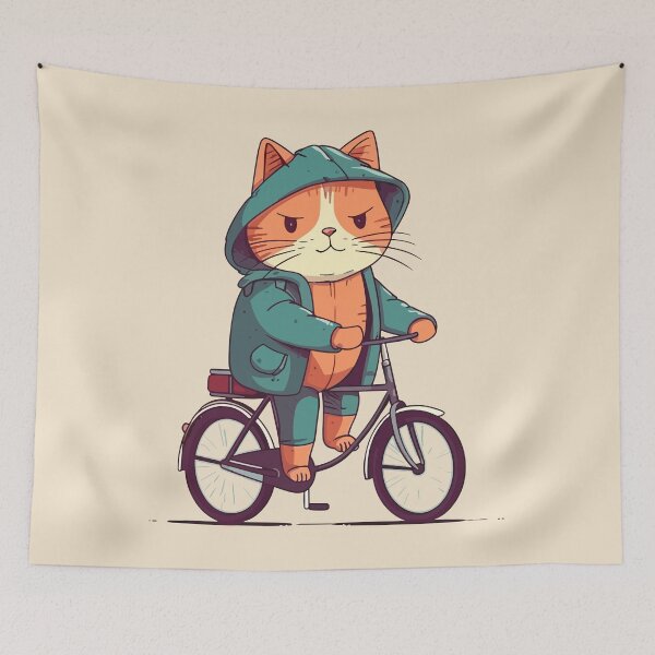 Item preview, Cat rides bicycle designed and sold by jordygraph.