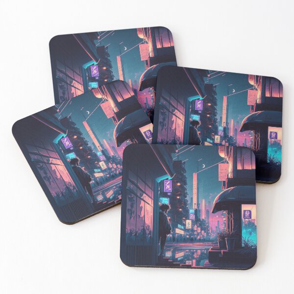 Item preview, Clear - Cyberpunk Cityscape Skyline designed and sold by ArkMinted.