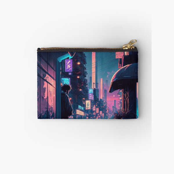 Item preview, Clear - Cyberpunk Cityscape Skyline designed and sold by ArkMinted.