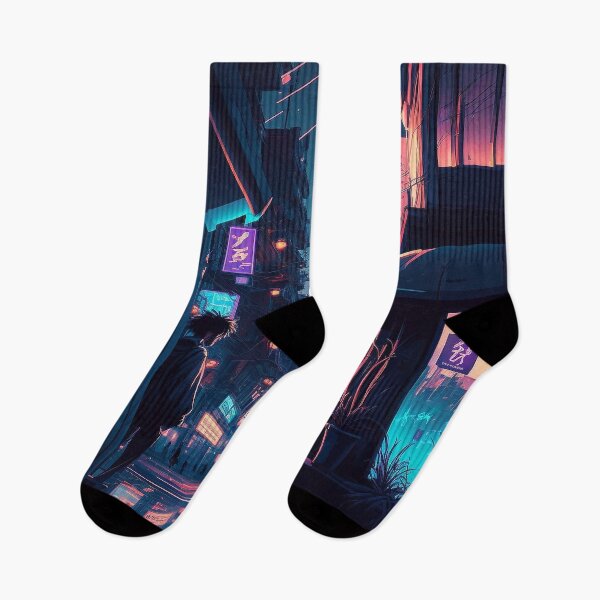 Item preview, Clear - Cyberpunk Cityscape Skyline designed and sold by ArkMinted.