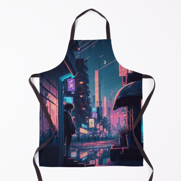 Item preview, Clear - Cyberpunk Cityscape Skyline designed and sold by ArkMinted.