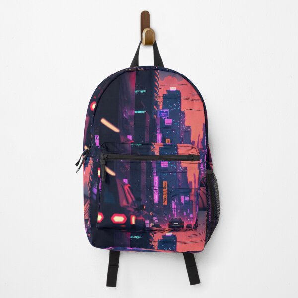 Item preview, Nightly Ride - Cyberpunk Cityscape Skyline designed and sold by ArkMinted.