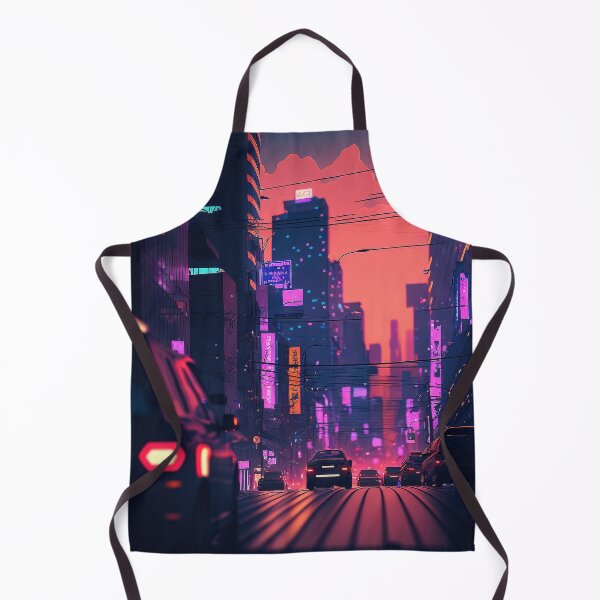 Item preview, Nightly Ride - Cyberpunk Cityscape Skyline designed and sold by ArkMinted.