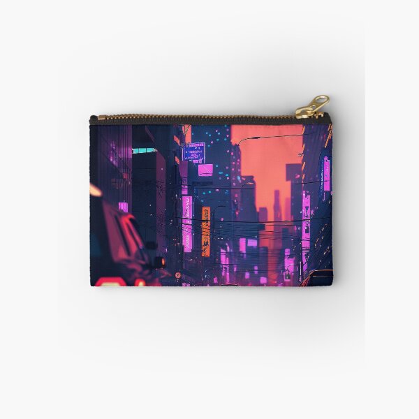 Item preview, Nightly Ride - Cyberpunk Cityscape Skyline designed and sold by ArkMinted.
