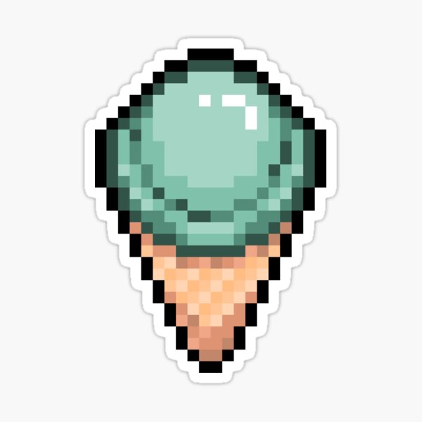 Pixel Art Ice Cream Set Retro Video Game Collection Of 8 Bit Ice