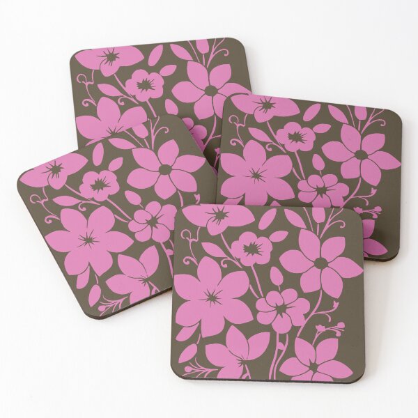 Item preview, Floral beauty in rose cerise and dark gamboge designed and sold by aapshop.