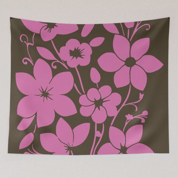 Item preview, Floral beauty in rose cerise and dark gamboge designed and sold by aapshop.