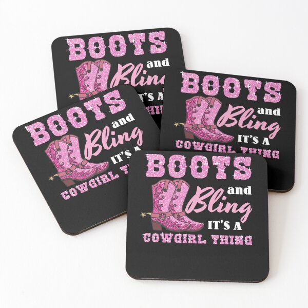 Item preview, Cowboy boots and bling its a cowgirl thing rodeo country western cute pink for girls women designed and sold by alenaz.