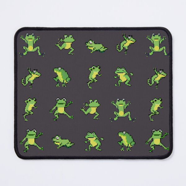 Item preview, Jumping frogs pattern - pixel art - on brown designed and sold by JaReVa.