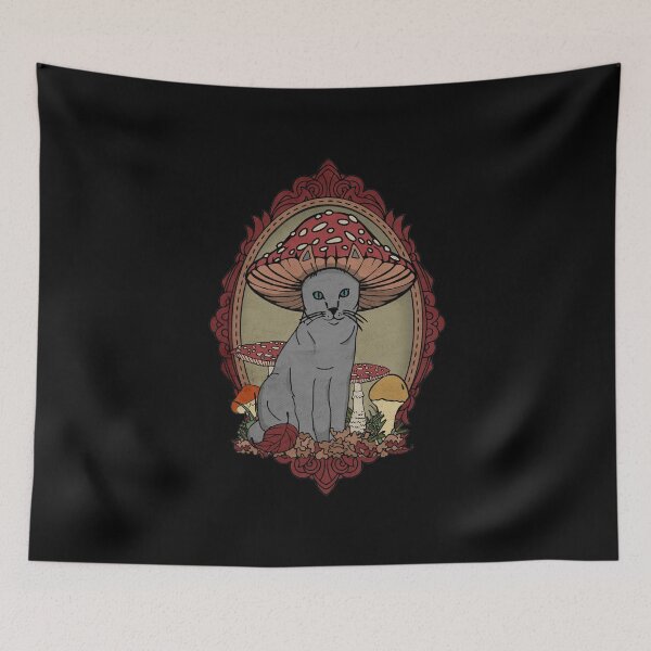 Item preview, Cottagecore Aesthetic Cat Mushroom Cat Fly Agaric Kawaii Lover Cute Art designed and sold by alenaz.
