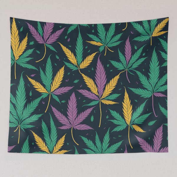 Item preview, Weed Leaf Colorful Tile designed and sold by Harlechryzz.