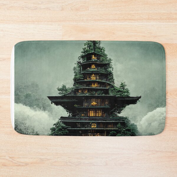 Item preview, Mountain Pagoda - Fantasy Scapes designed and sold by ArkMinted.