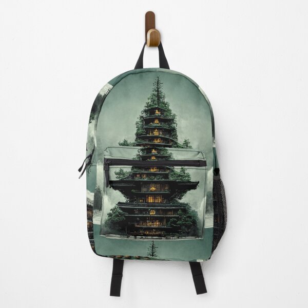 Item preview, Mountain Pagoda - Fantasy Scapes designed and sold by ArkMinted.