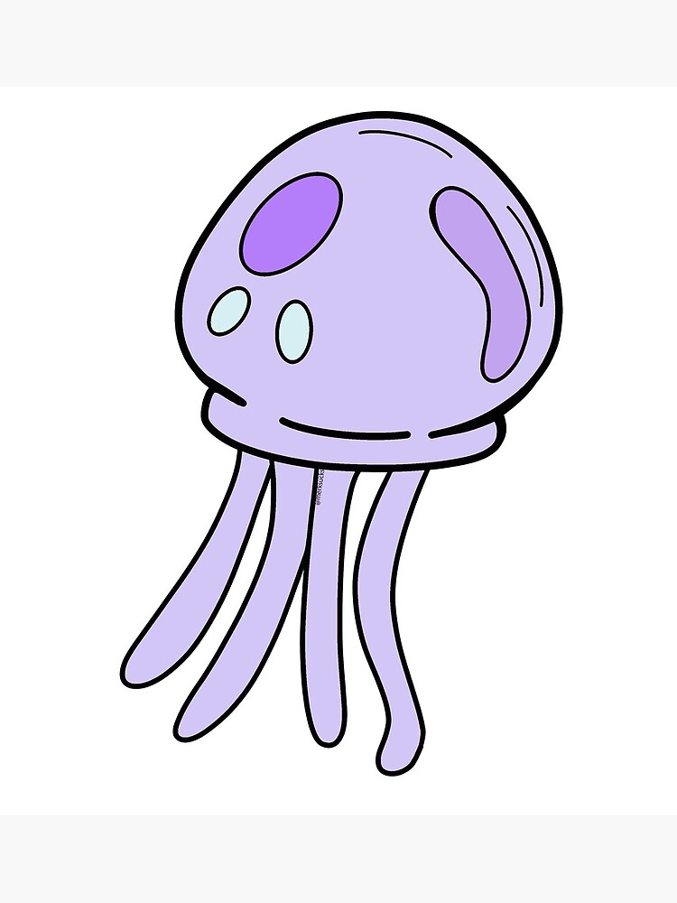 Kawaii jellyfish from SpongeBob SquarePants (blue and purple) Poster for  Sale by merksucks