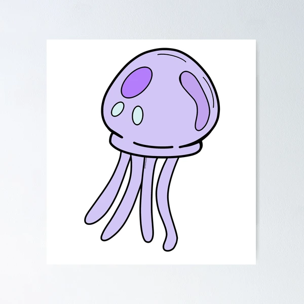 Medusa Azul De Bob Esponja Pegatina For Sale Con La Obra «Bob Esponja