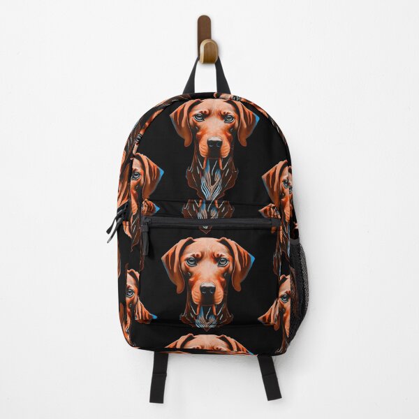 Item preview, Hungarian Vizsla head orange / blue art Intense Visla gaze designed and sold by Rachel Pile.