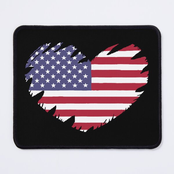 Item preview, American flag heart shaped torn designed and sold by Hypnotees.